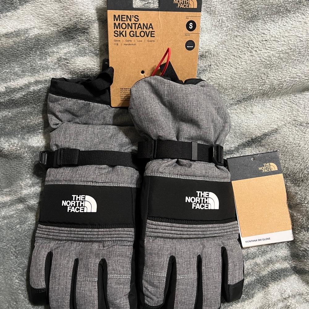 The North Face Men's Montana Ski Gloves - Gray and Black